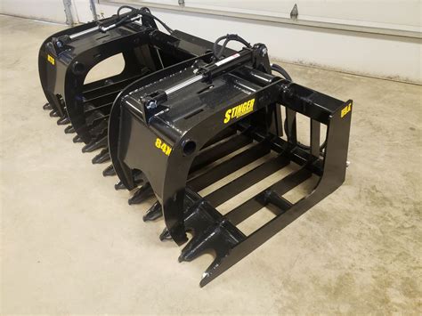 heavy duty skid steer grapple|skid steer single grapple.